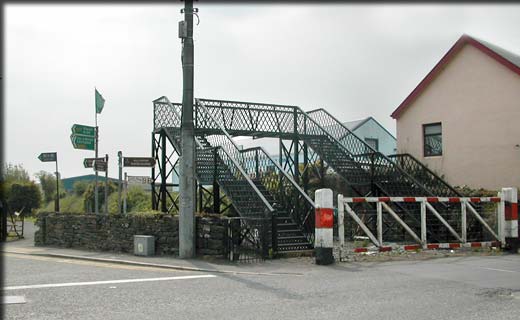 FAS community employment scheme in Claremorris showing railway crossing James Street.